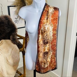 Vintage Paisley & Animal Print Versatile Wear Silk Scarf